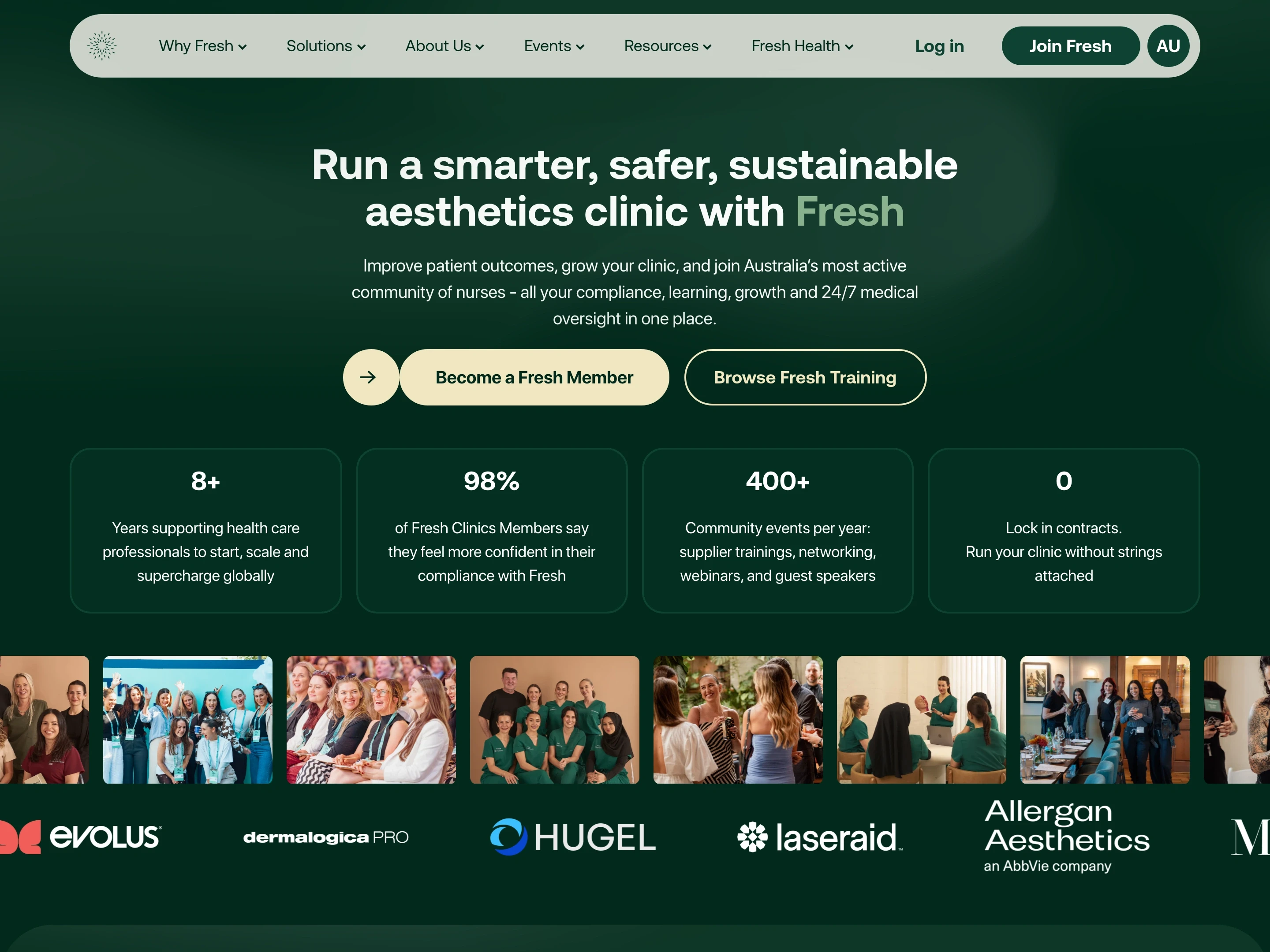 The Fresh Clinics home page