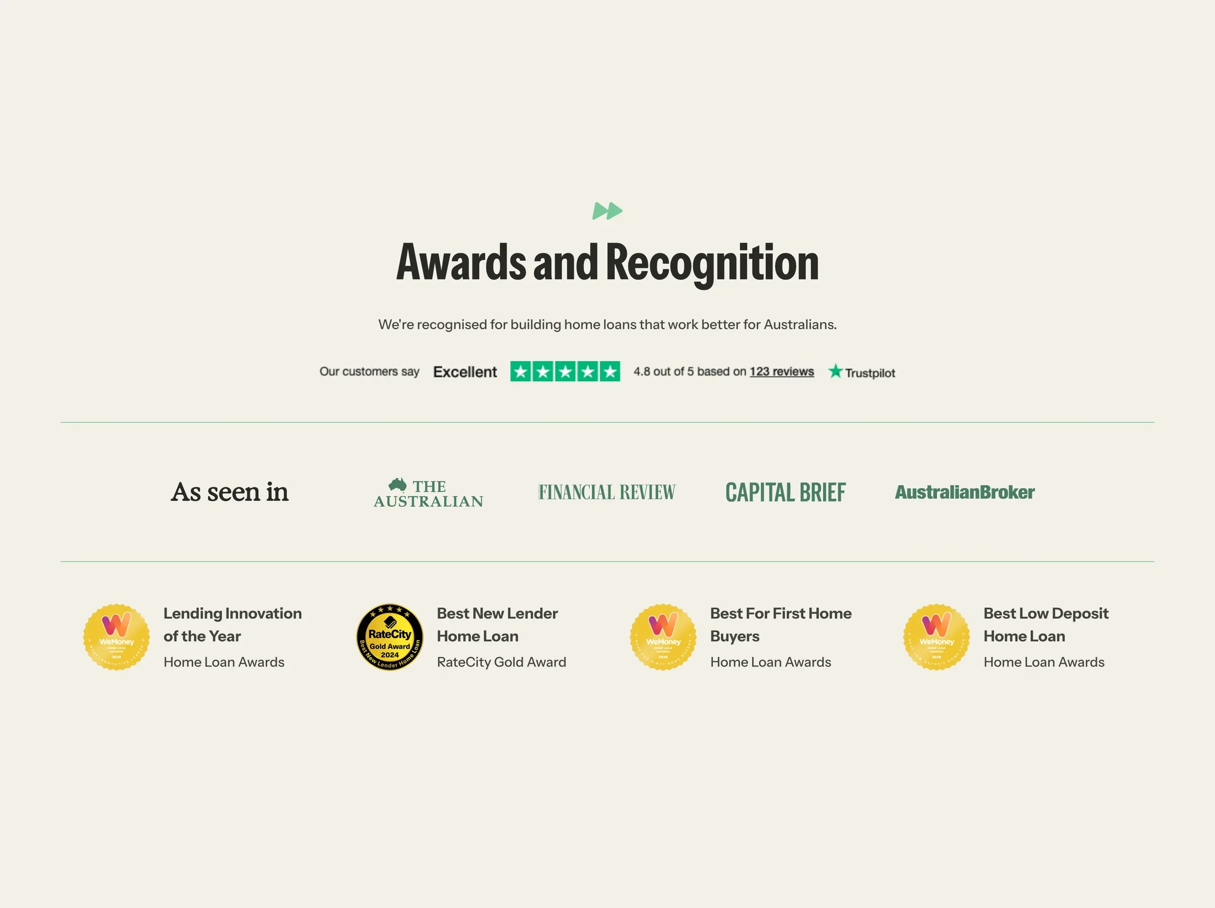 Awards and recognition: press logos and industry awards