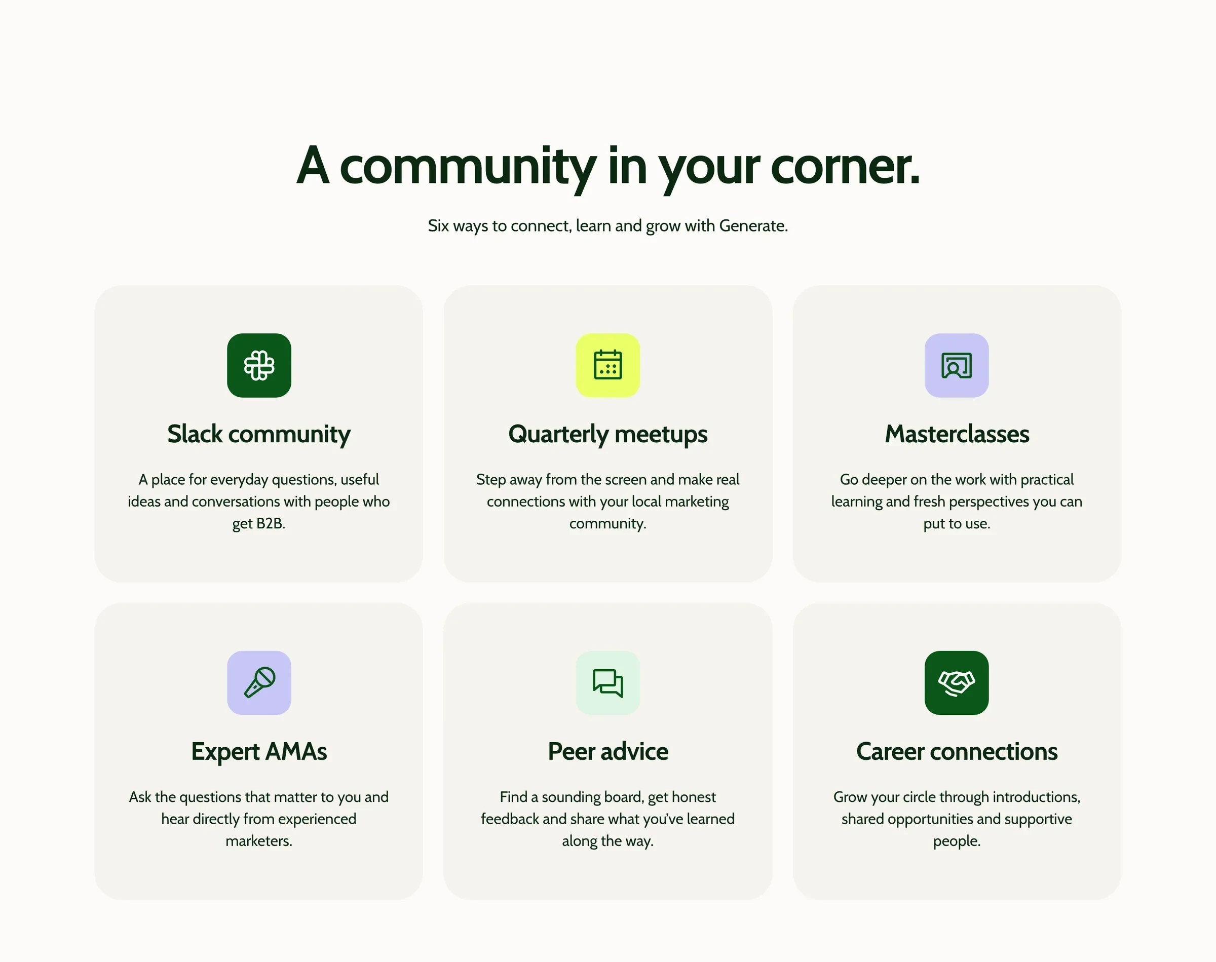 A community in your corner: six ways to connect, from Slack to career connections
