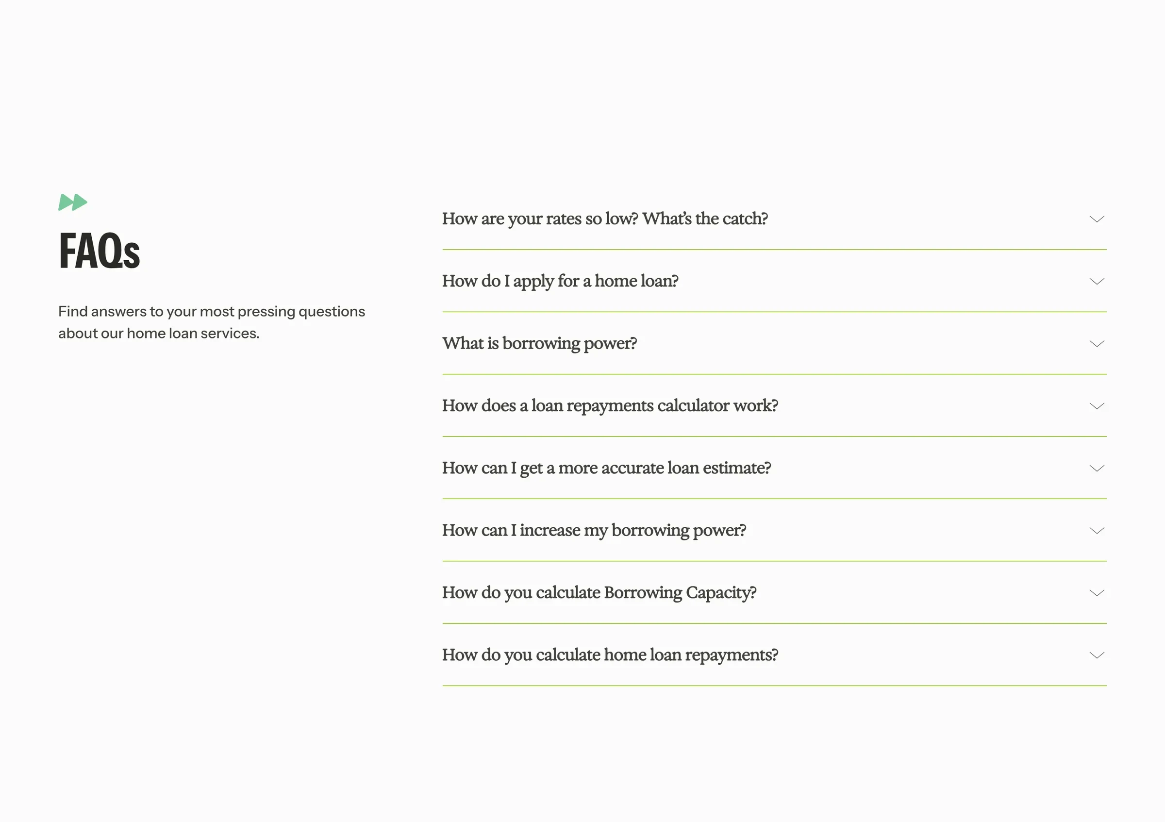 FAQs about home loans and the calculators
