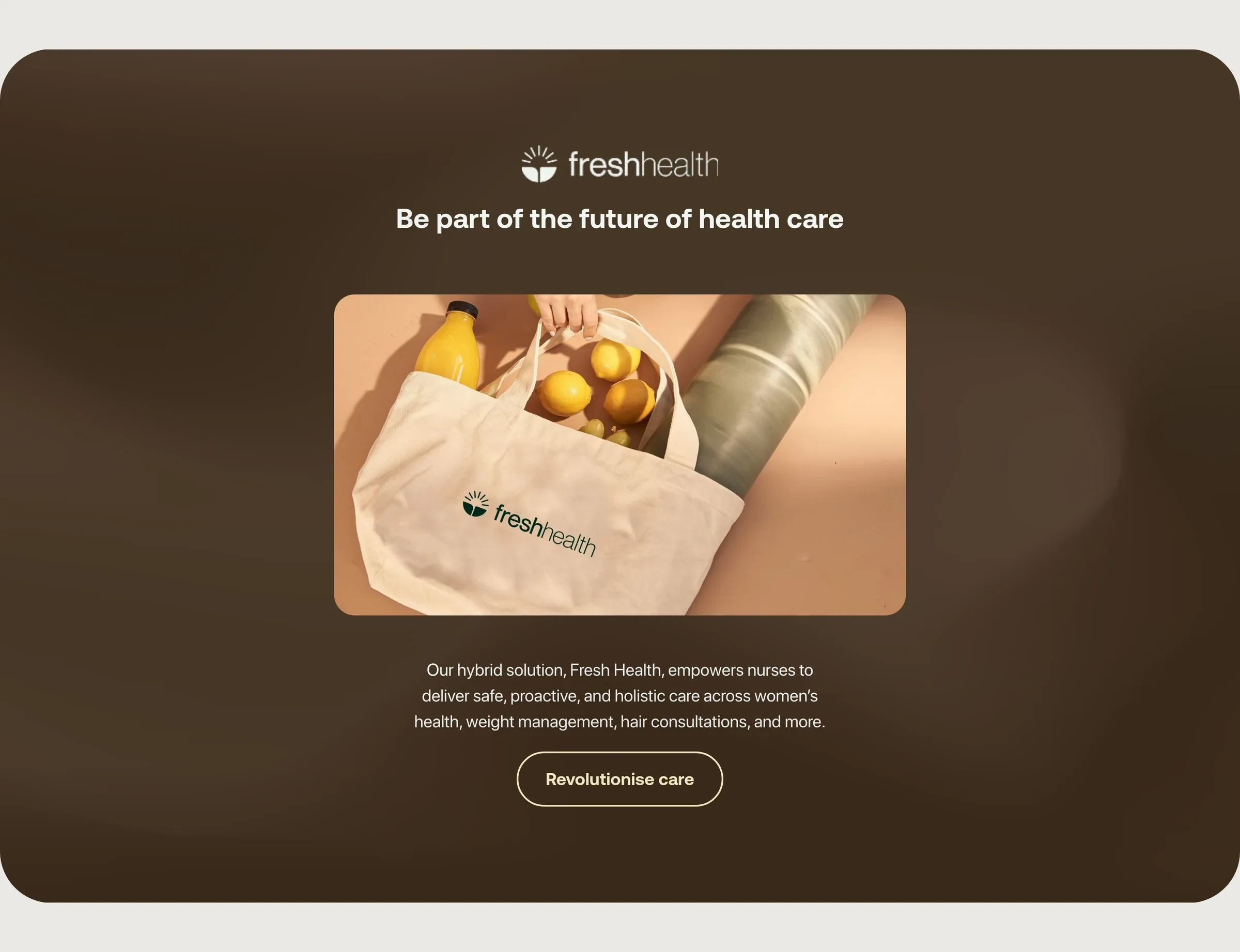 Fresh Health: be part of the future of health care