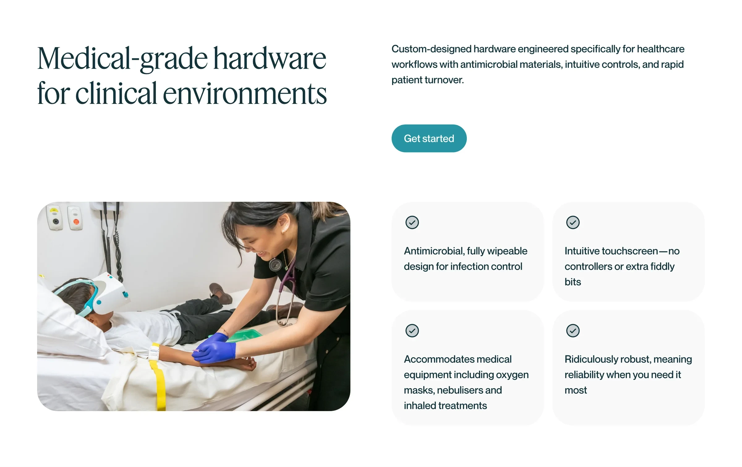 Medical-grade hardware: a photo and four features