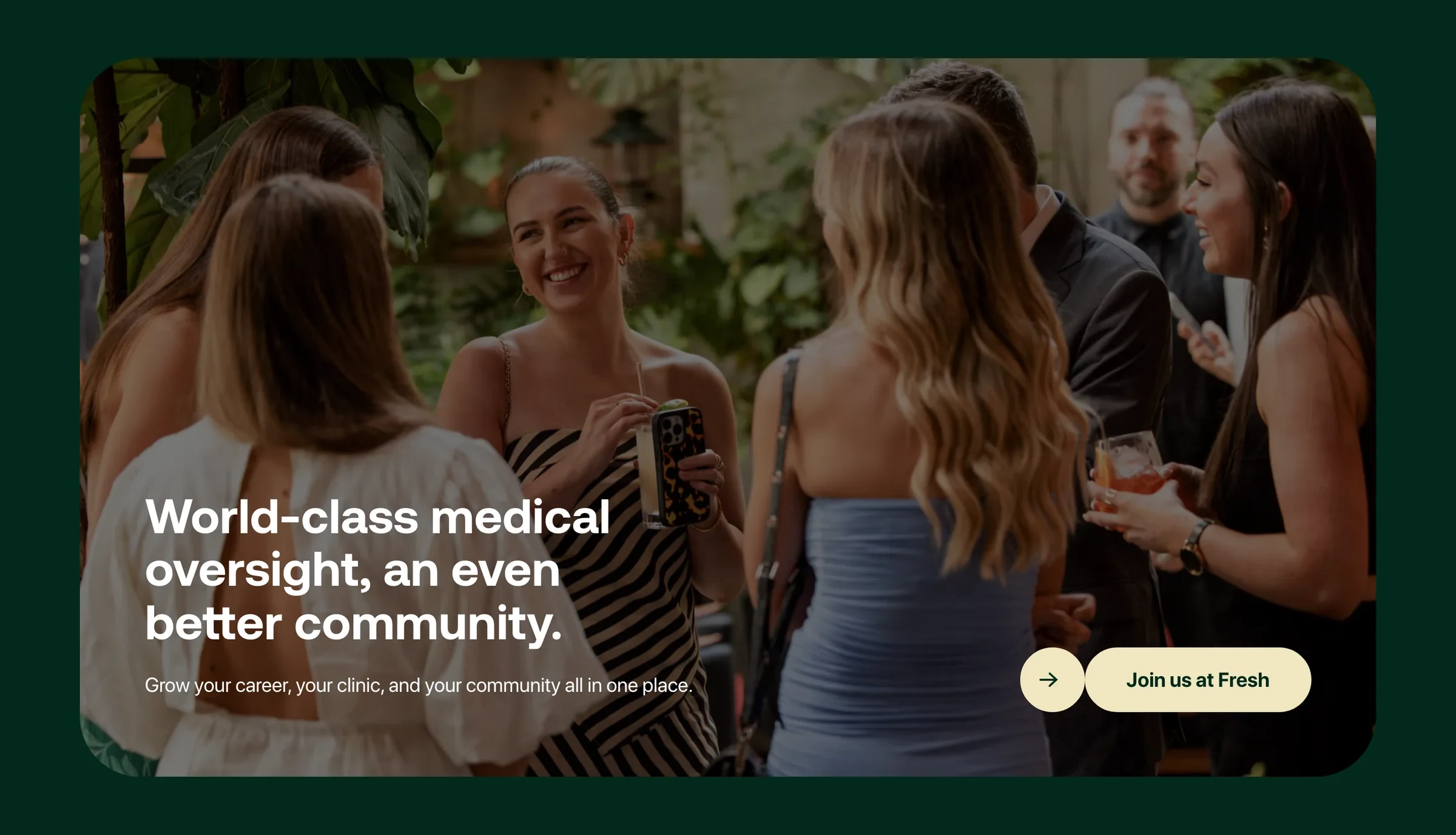 World-class medical oversight, an even better community: a photo of nurses at a Fresh event