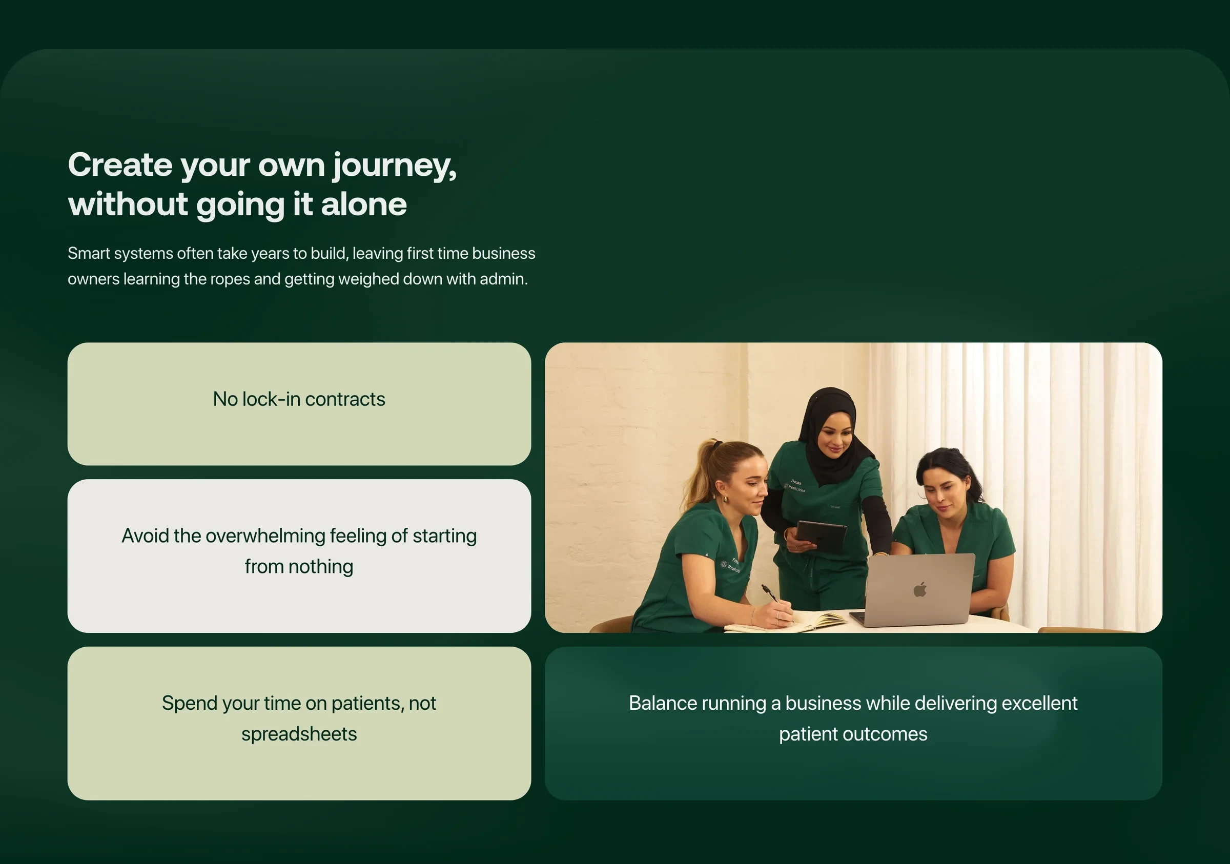 Create your own journey, without going it alone: four benefits beside a photo