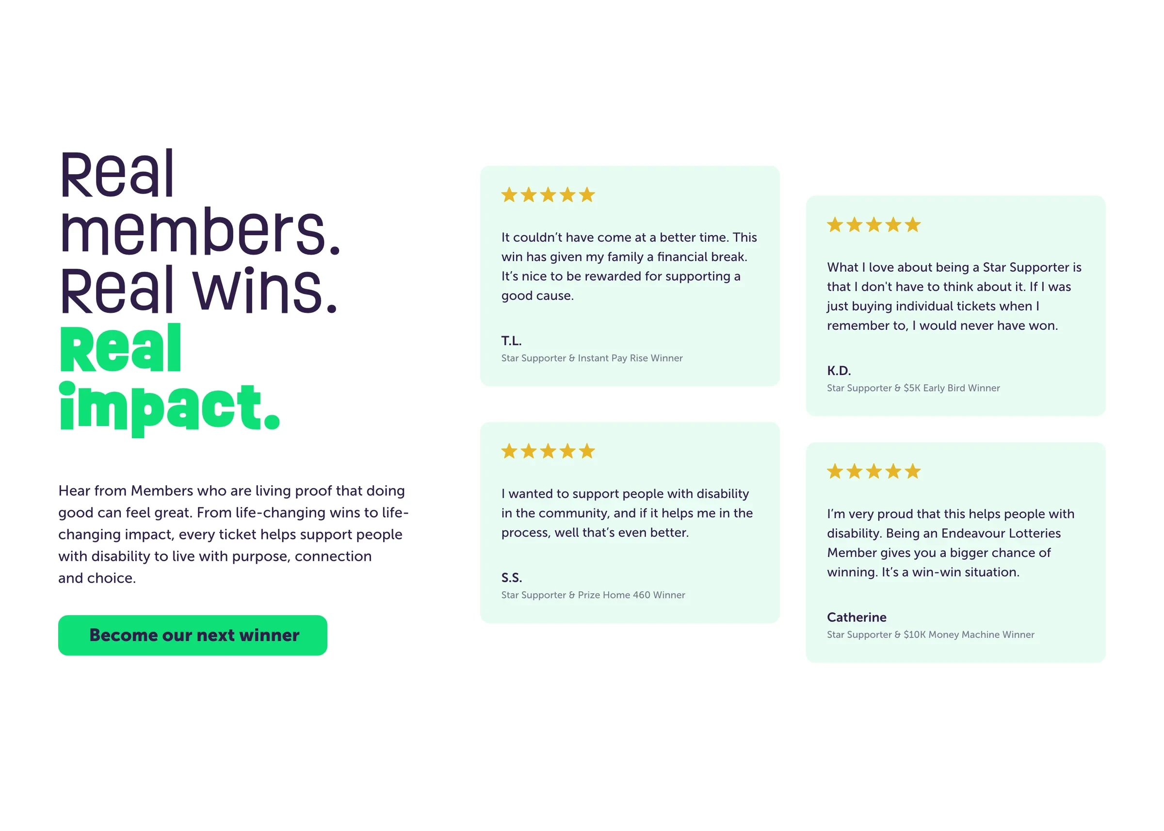 Real members, real wins, real impact: reviews from members