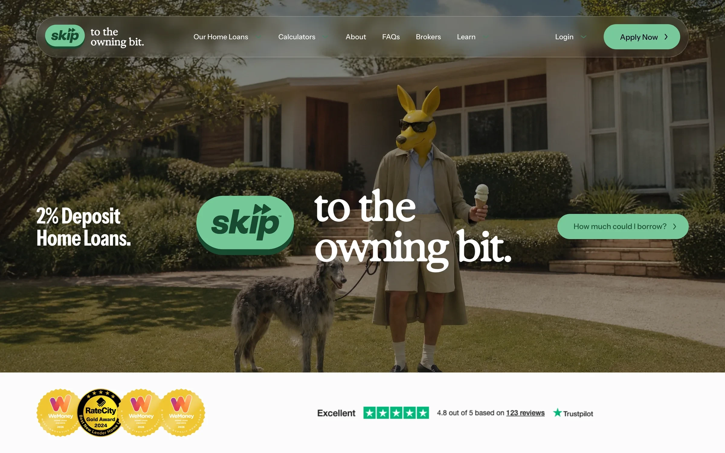 The Skip home page: “Skip to the owning bit.”
