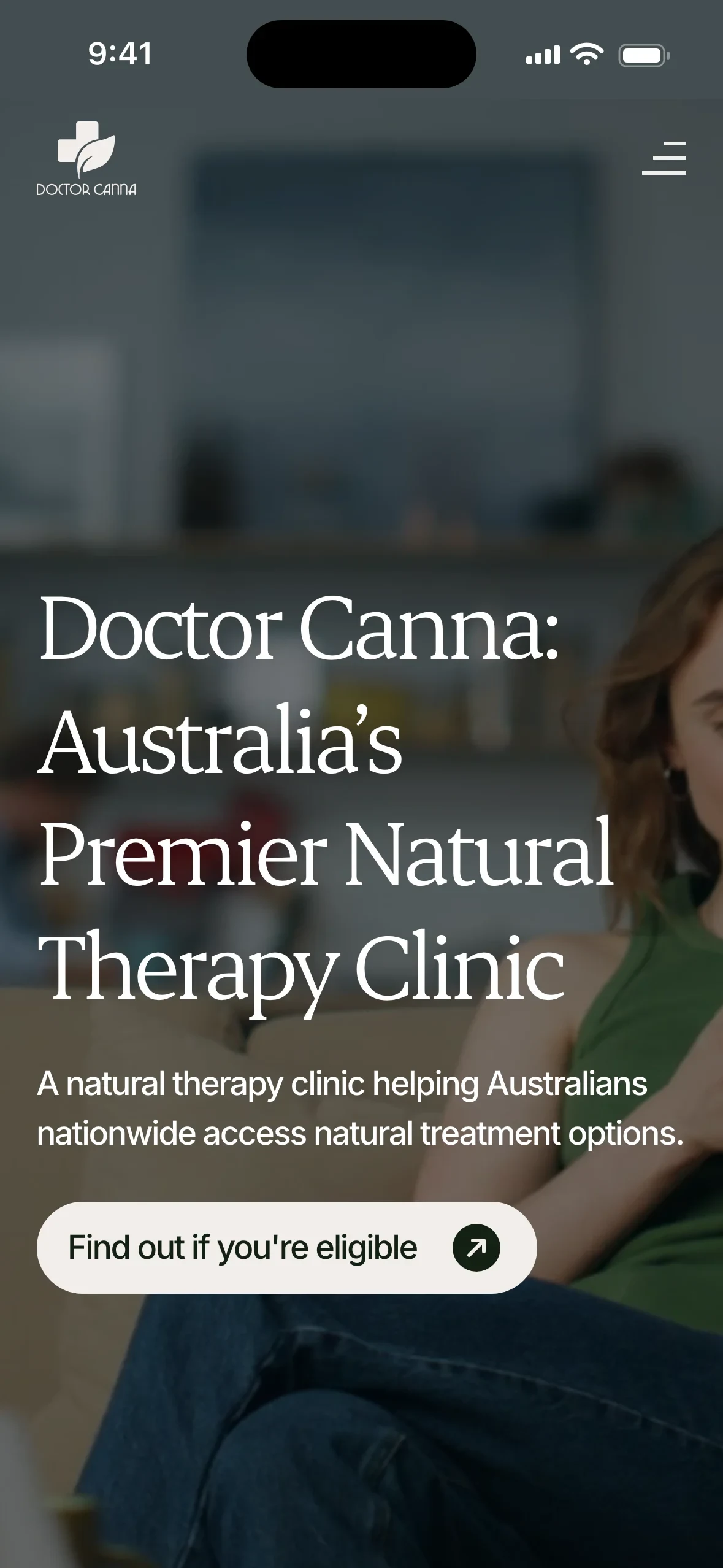 The Doctor Canna home page on a phone