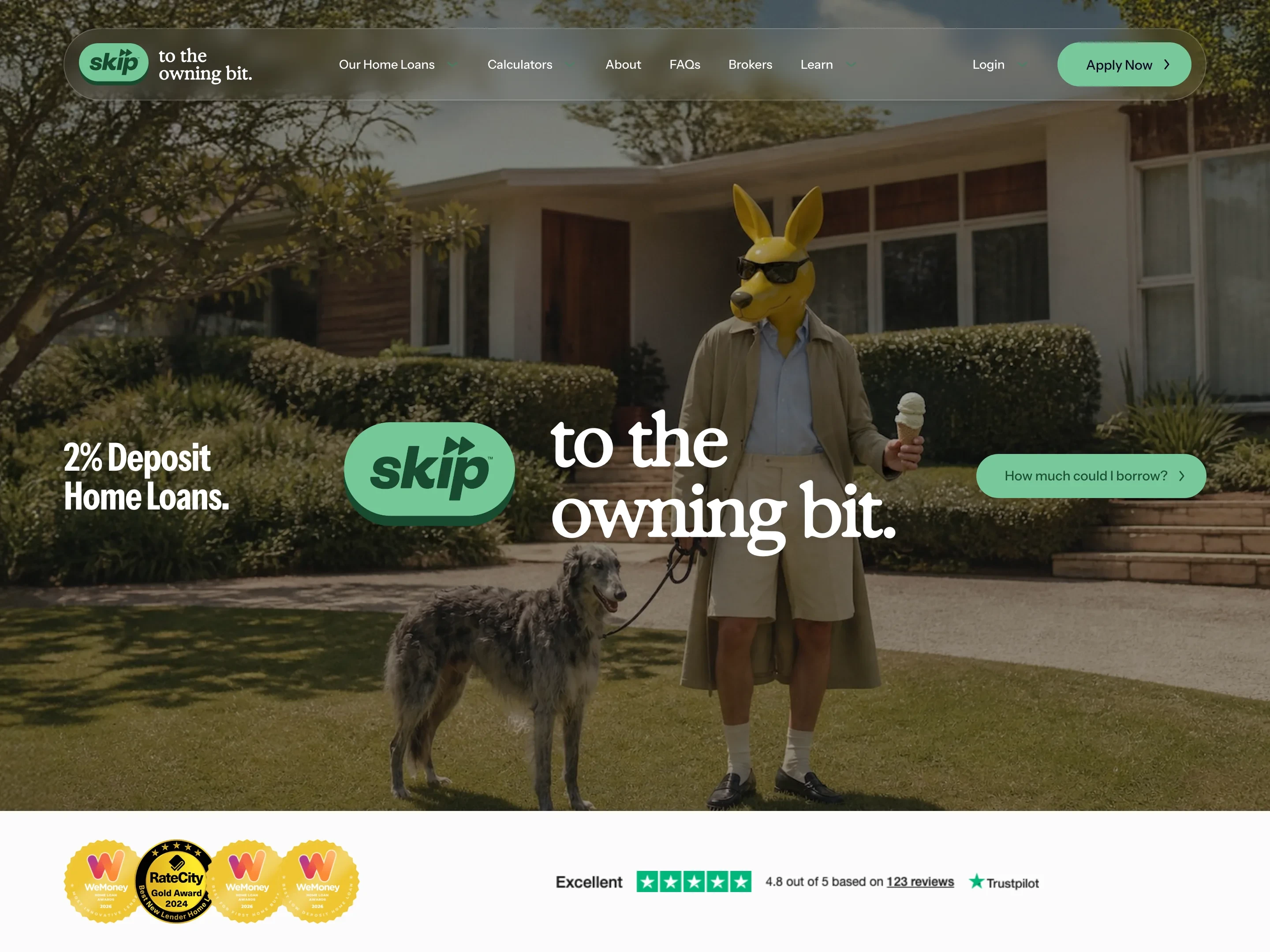 The Skip home page